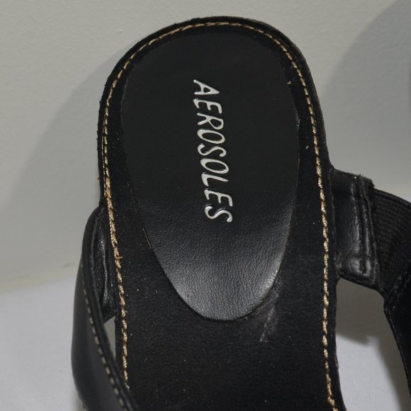 Aerosoles Charlotte Black Strap Summer Heels - Picture 7 of 10